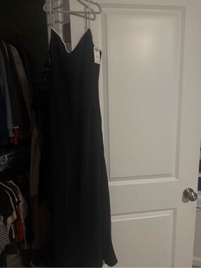 Women’s Abercrombie Black Slip Dress with Contrast Trim